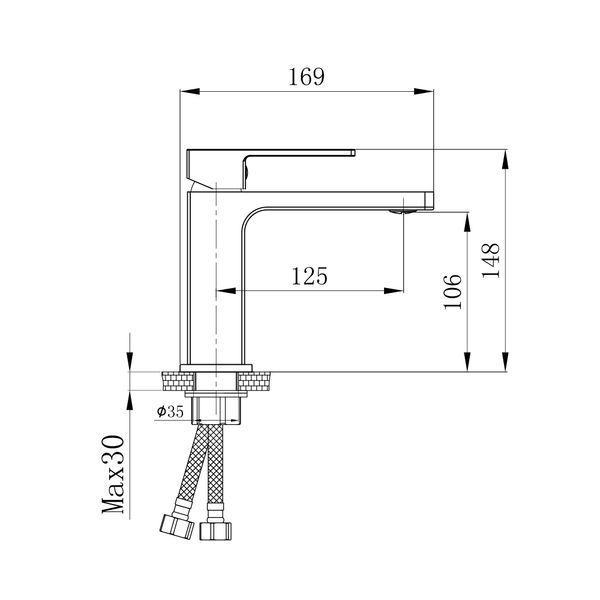 Змішувач для раковини Qtap Gemini QTGEM270CRW45675 Chrome/White QTGEM270CRW45675 фото