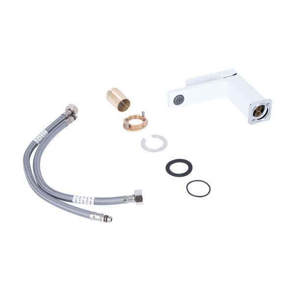 Змішувач для раковини Qtap Gemini QTGEM270CRW45675 Chrome/White QTGEM270CRW45675 фото