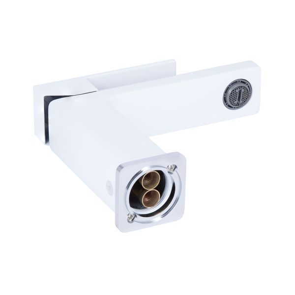 Змішувач для раковини Qtap Gemini QTGEM270CRW45675 Chrome/White QTGEM270CRW45675 фото