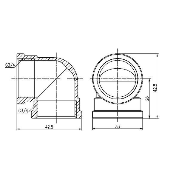 Кут SD Forte 3/4" ВВ SF36820 SF36820 фото