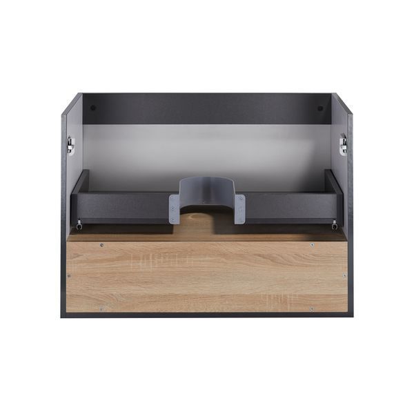 Тумба підвісна Qtap Robin 700х580х437 Graphite/Whitish oak QT1374TPВ7002GWO QT1374TPВ7002GWO фото