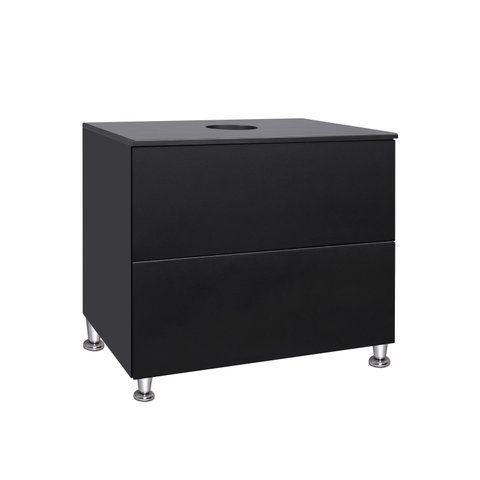 Тумба підлогова Qtap Tern 800х476х469 Matt black зі стільницею QT1780TNL802MB QT1780TNL802MB фото
