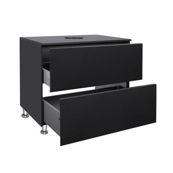 Тумба підлогова Qtap Tern 800х476х469 Matt black зі стільницею QT1780TNL802MB QT1780TNL802MB фото