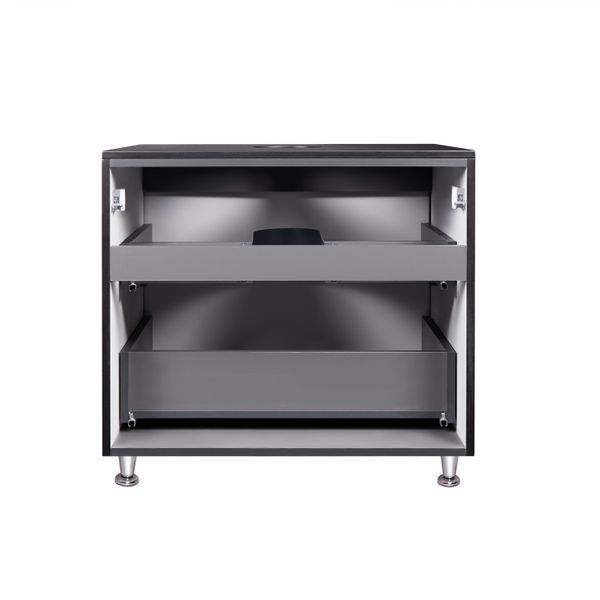 Тумба підлогова Qtap Tern 800х476х469 Matt black зі стільницею QT1780TNL802MB QT1780TNL802MB фото