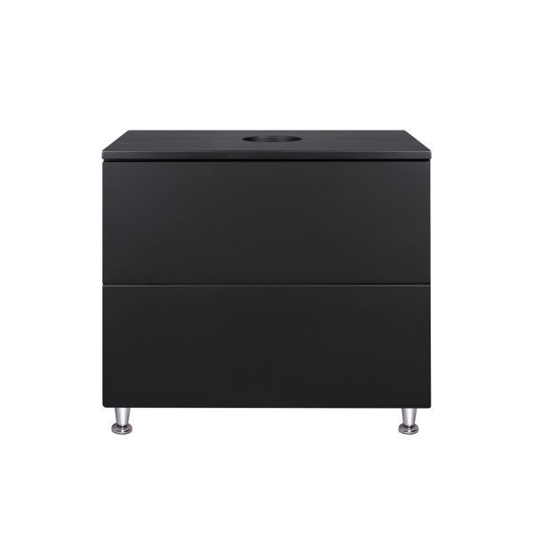 Тумба підлогова Qtap Tern 800х476х469 Matt black зі стільницею QT1780TNL802MB QT1780TNL802MB фото