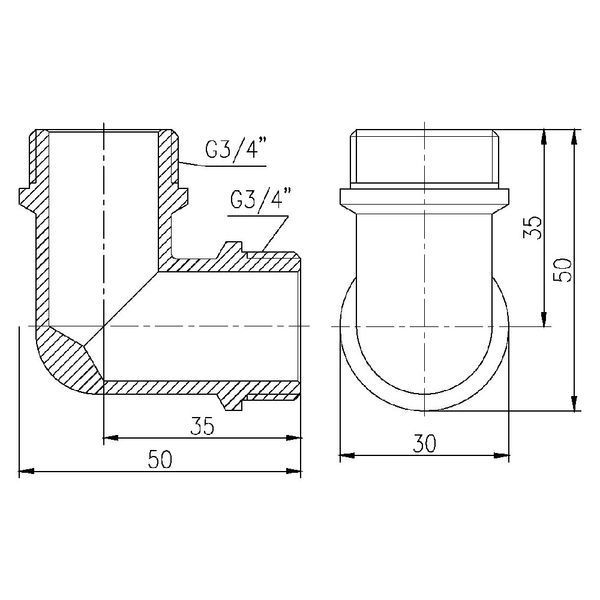 Кут SD Forte 3/4" ЗЗ SF37320 SF37320 фото