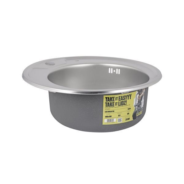 Кухонна мийка Lidz 490-A 0,8 мм Satin (LIDZ490ASAT) LIDZ490ASAT08 фото