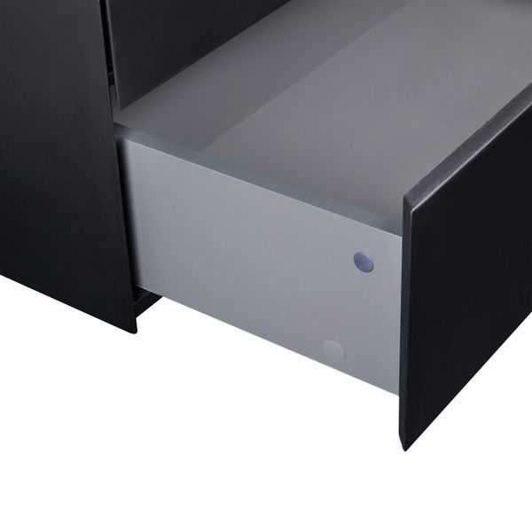 Тумба підлогова Qtap Tern 800х476х469 Matt black зі стільницею QT1780TNL802MB QT1780TNL802MB фото