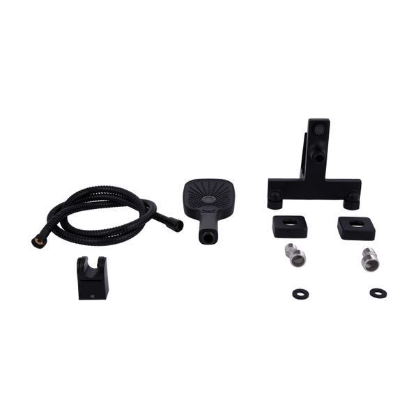 Змішувач для ванни Qtap Gemini (з душовим гарнітуром) QTGEM259BLM45682 Black Matt QTGEM259BLM45682 фото
