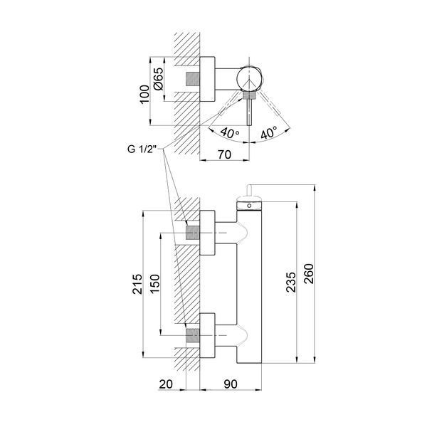 Змішувач для душу Qtap Robin QTROB4060102K Black Chrome QTROB4060102K фото