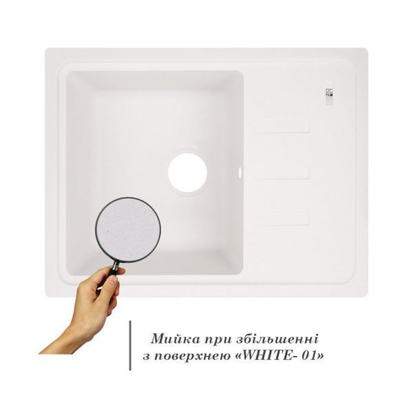 Кухонна мийка Lidz 620x435/200 WHI-01 (LIDZWHI01620435200) LIDZWHI01620435200 фото