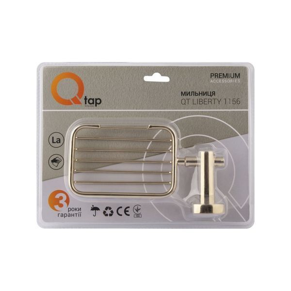 Мильниця Qtap Liberty настінна QTLIBORO1156 Gold QTLIBORO1156 фото