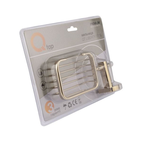 Мильниця Qtap Liberty настінна QTLIBORO1156 Gold QTLIBORO1156 фото
