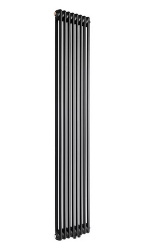 Вертикальний дизайнерський радіатор Claudia 2 1800x380 BLACK RR-CL02-1800380B фото