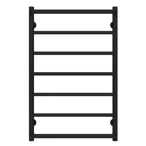 Рушникосушарка водяна Ladder П7 500х800 Deffi нержавіюча сталь (Чорний, Бокове ліве підключення) C.LK.80.50.7.B.B фото