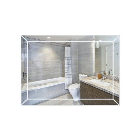 Дзеркало Qtap Aries 800х600 з LED-підсвічуванням Touch, димер, рег. яскравості Reverse QT037816016080W QT037816016080W фото