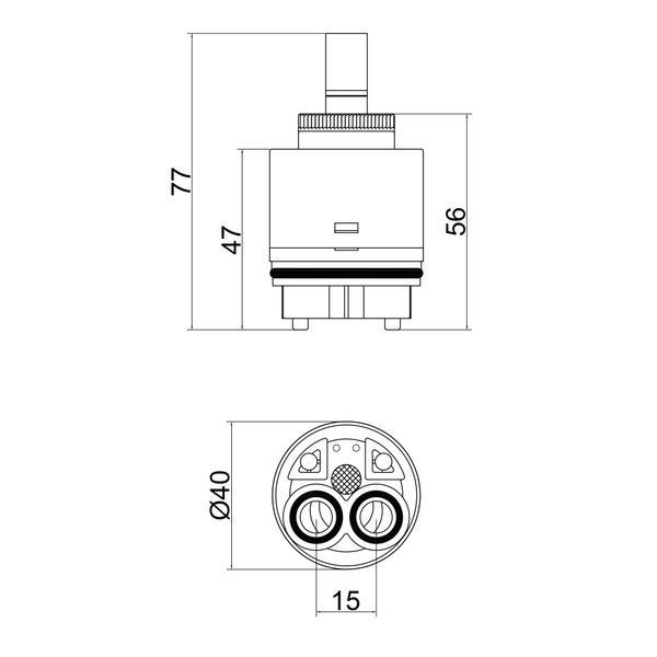 Картридж для змішувача Lidz Repair 40N (k40) LDREP40N35805 LDREP40N35805 фото