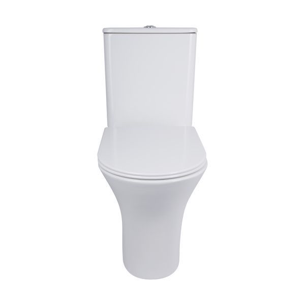 Унітаз-компакт Qtap Presto безобідковий з сідінням Soft-close QT24221217AW QT24221217AW фото