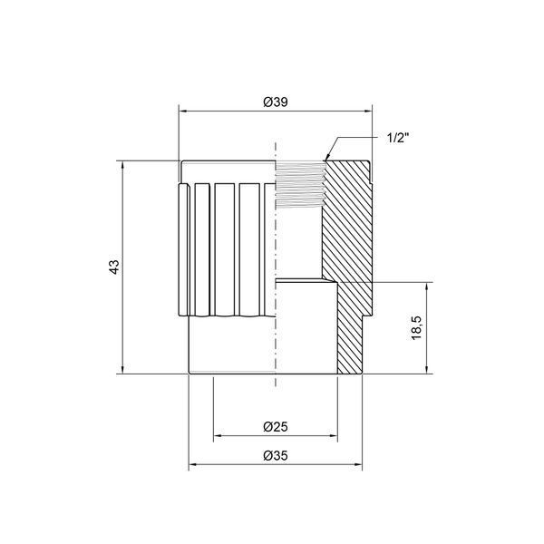 Муфта PPR Thermo Alliance 25х1/2" ВР DSB203 фото