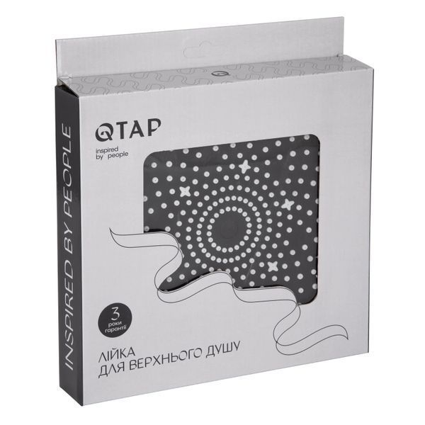 Лійка для верхнього душу Qtap Hlavova D 230 мм округла QTHLA107BLM45788 Black Matt QTHLA107BLM45788 фото