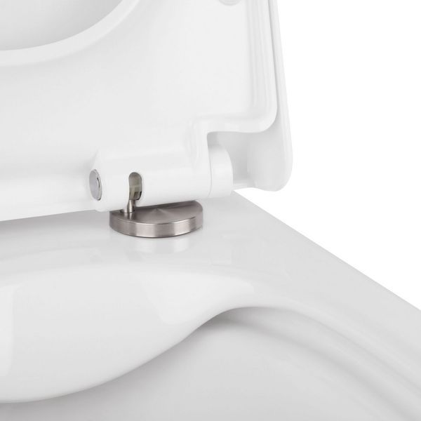 Готове рішення Qtap для ванної кімнати: підвісний унітаз Tern Rimless + комплект інсталяції Nest 4 в 1 (кругла клавіша Satin) QT1733052ERW0133M425M11111SAT фото