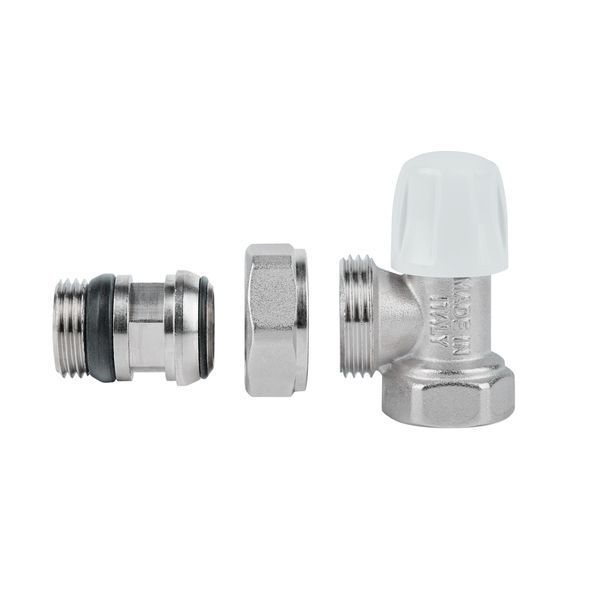 Кран радіаторний Icma 1/2" з антипротіканням кутовий без ручки №805+940 82805AD06940 фото