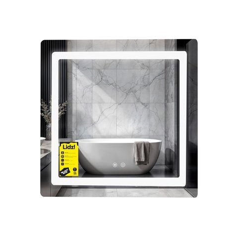 Дзеркало Lidz Kubis (KU2) 700х700 з LED-підсвічуванням Touch, з антизапотіванням, з димером, рег. яскравості LDKU70070049288 LDKU70070049288 фото