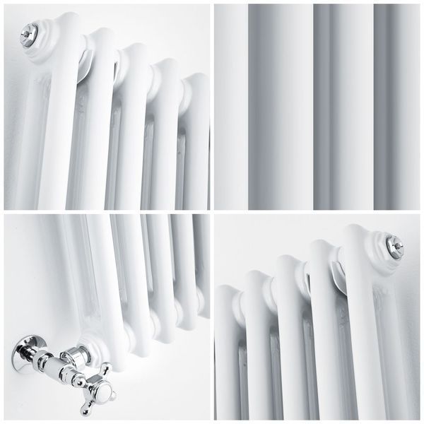 Вертикальний дизайнерський радіатор Claudia 2 2000x560 White RR-CL02-2000560W фото