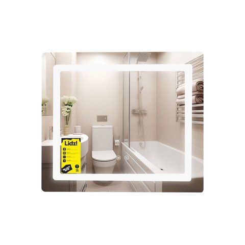 Дзеркало Lidz Kubis (KU2) 600х700 з LED-підсвічуванням Touch, з антизапотіванням, з димером, рег. яскравості LDKU60070049286 LDKU60070049286 фото