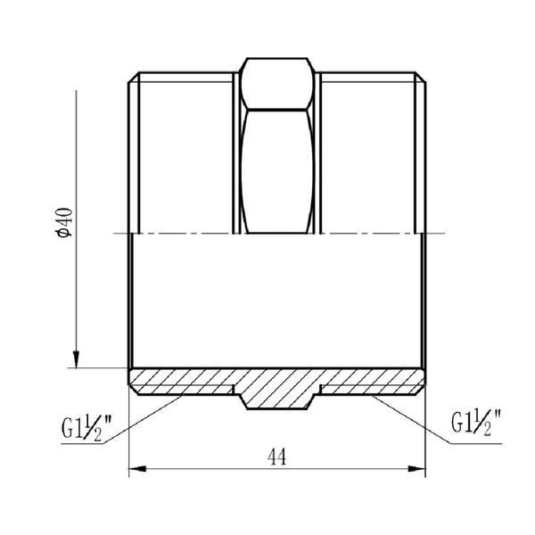Ніпель SD Forte 1" 1/2 SF35840 SF35840 фото