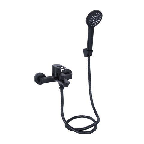 Змішувач для ванни Lidz Latwa 006 (з душовим гарнітуром) (k35) LDLAT006BLA45419 Black LDLAT006BLA45419 фото