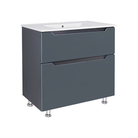 Комплект Qtap Scorpio 810х825х460 Graphite тумба підлогова + раковина урізна QT1471TNВ8023080CG QT1471TNВ8023080CG фото