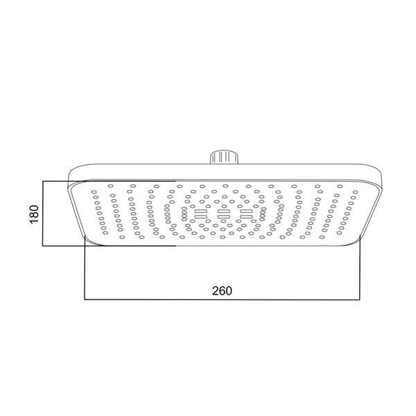 Лійка для верхнього душу Qtap Hlavova 260x180 мм прямокутна QTHLA107BLM45786 Black Matt QTHLA107BLM45786 фото