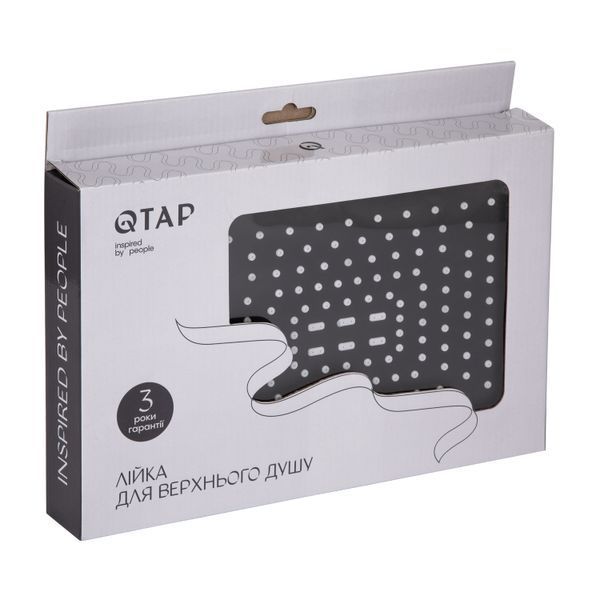Лійка для верхнього душу Qtap Hlavova 260x180 мм прямокутна QTHLA107BLM45786 Black Matt QTHLA107BLM45786 фото